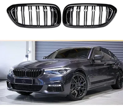 Zdjęcie produktu dla Podwójne osłony chłodnicy do BMW serii 5 (G30, G31, G38) 2017–2019 — 520i, 523i, 528i, 530i, 535i, 550i, 520d