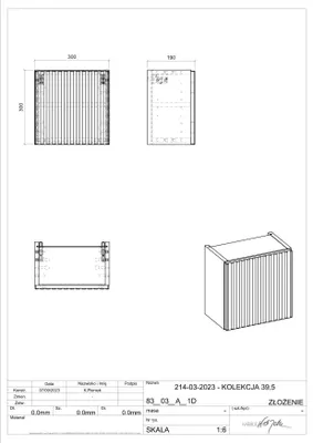 Image de Armoire Suspendue Pour Salle De Bain 30X30 Noir Mat Rainuré Qubik