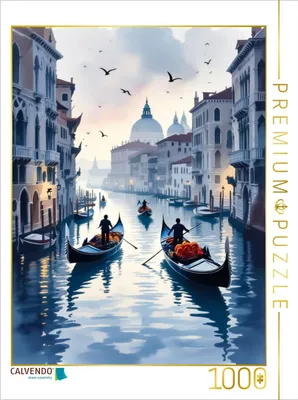 Produktbild von CALVENDO Puzzle Venedig - Stadt der Gondeln | 1000 Teile Lege-Größe 64x48cm Foto-Puzzle für glückliche Stunden