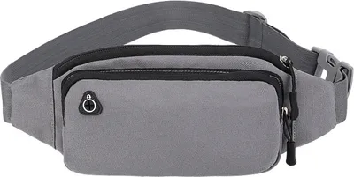 Produktbild von Outdoor Wandern Bergsteigen Tasche Herren und Damen Registrierkasse Handytasche Umhängetasche Brusttasche Lauf Fitness Sport Gürteltasche, grau