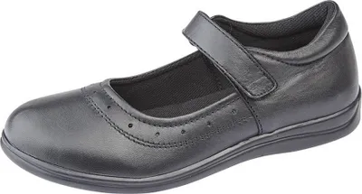 Produktbild von Roamers Mädchen Klettverschluss Lederschuhe DF1406 (28 EU) (Schwarz)