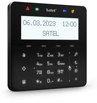 Imagen del producto de Satel INT-KSG2R-B, color , 12 V, rango de temperatura de -10 a 55 °C, humedad relativa de 0 a 93%, peso: 224 g