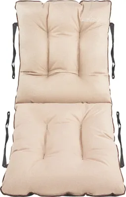 Produktbild von SuperKissen24. Stuhlkissen Sitzkissen und Rückenkissen für Stühle 48x48x48 cm - Outdoor und Indoor - Wasserdicht - Beige Leinen