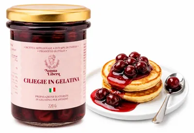 Produktbild von Kirschen in Gelee  Ciliegie in gelatina 220 g – Nonna Libera