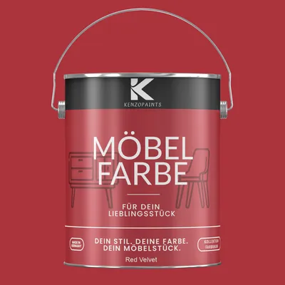 Produktbild von Kenzopaints 2,5Liter Möbelfarbe Möbellack Buntlack Farbraum - Red Velvet