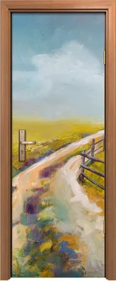 Produktbild von Türposter 70x200 cm Türaufkleber Türtapete Türfolie Klebefolie Deko Wiesenstraße Feld Landschaften