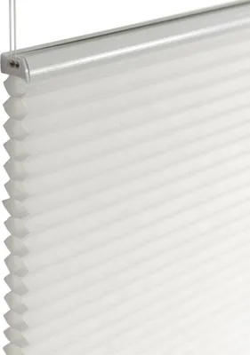 Close-up of a white honeycomb blind.