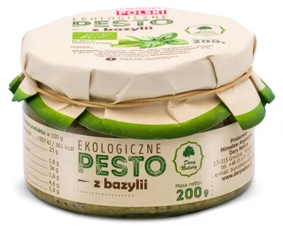 PESTO Z BAZYLII BIO 200 g - DARY NATURY