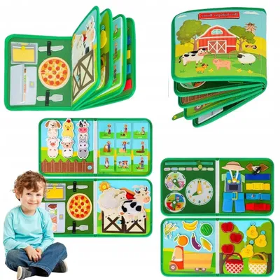 Image de Montessori Manipulative Board Livre en feutre Jouets éducatifs, Stratification Activity Board Apprentissage des connaissances de base, Quiet Book Jouets pour enfants