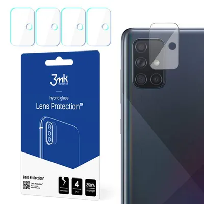 Produktbild von 3mk Hybridglas Lens Protection für Samsung Galaxy A71 4G Kamera Objektiv Kameralinse 0,16mm 6H (4 Stück)
