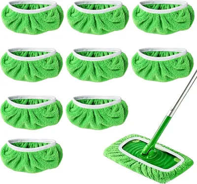Produktbild von Bodenwischer Tücher 10 Stück, Mikrofaser, kompatibel mit Swiffer, für Hartböden
