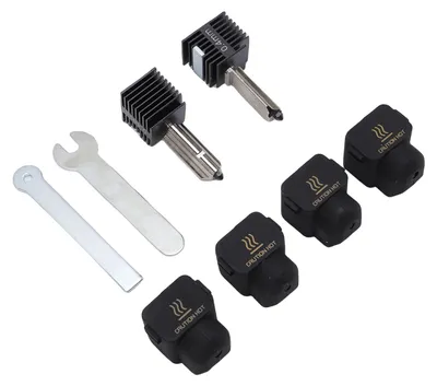 Image de Kit d'extrusion pour tête d'impression 0,4 mm en acier inoxydable trempé avec 4 protections en silicone pour imprimante 3D