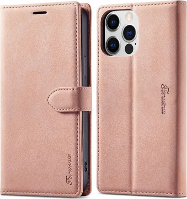 Produktbild von König Design Hülle kompatibel mit Kunstleder Handyhülle - Handy Case Roségold