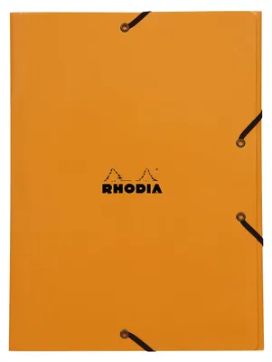 Produktbild von Rhodia 24328C Sammelmappe für A4 3 Klappen Gummizugverschluss Orange