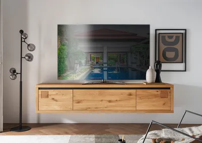 Produktbild von TV Board zum hängen 215x44cm "Bergamo" Wildeiche geölt WZ-0159