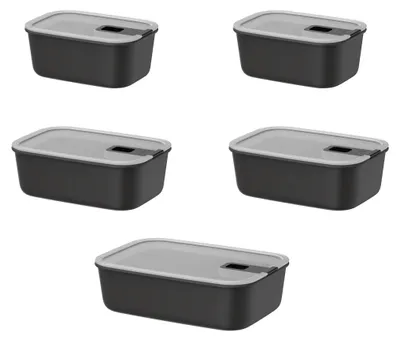 Produktbild von Mepal - Frischhaltdosen set 5 teilig EasyClip - 4.9 l - Nordic black