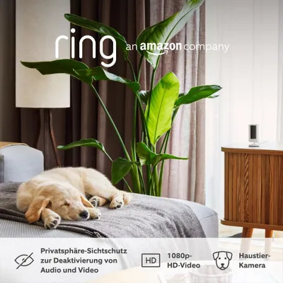 Produktbild von und generalüberholt Ring Innenkamera (Indoor Camera 2. Gen.) | Überwachungskamera für den Innenbereich 1080p-HD-Video,