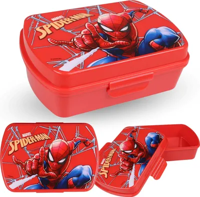 Produktbild von MARVEL SpiderMan Rote Brotdose für Jungen, Lunchbox