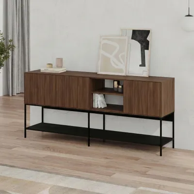 Produktbild von Skye Decor, Hochwertiger Konsolentisch (3 Teile) - Saphir Eiche, 100% Melamin, 180 cm