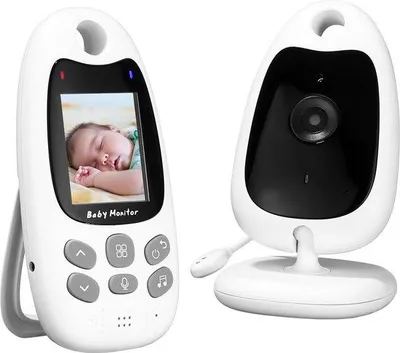 Image de Caméra de surveillance pour bébé avec fonction audio, vision nocturne, haut-parleur portable 2,4 GHz et surveillance de la température
