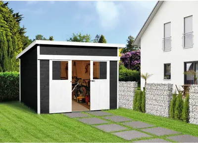 Produktbild von Schiebetürhaus weka Lugano 1 mit Fußboden 315 x 249 cm anthrazit