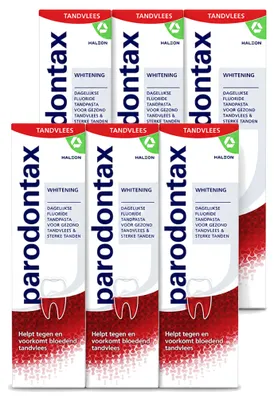Image de 6 tubes de dentifrice blanchissant Parodontax - 75 ml - Pack avantage - 6 pièces