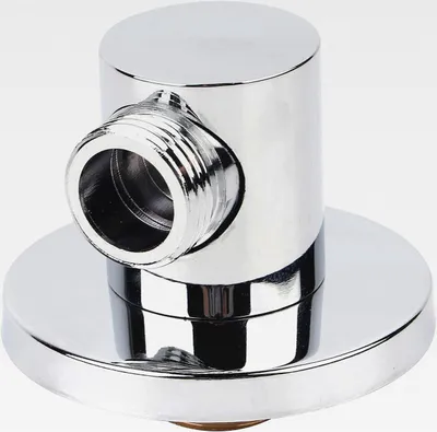 Produktbild von Rund Schlauchanschluss Wandanschlussbogen, Brauseanschlussbogen Chrom, Messing G1/2 Brauseanschluss, für Badezimmer Handbrause und Duschsysteme