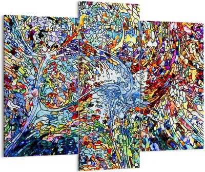 Produktbild von Bild auf Leinwand - Leinwandbild - Abstraktion modern - 130x100cm - Wand Bild - Wanddeko - Leinwanddruck - Bilder - Kunstdruck - Wanddekoration - Leinwand bilder - Wandkunst - CB130x100-4045