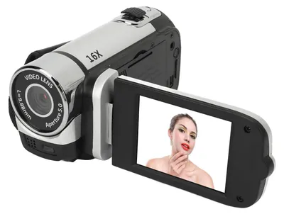 Produktbild von Videokamera Camcorder 1080P 16MP Vlogging Kamera - Drehbares 2,4 Zoll Display