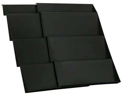 Produktbild von Verstellbarer Gewürzorganizer für Schubladen – 4 Ebenen, ausziehbar von 30–60 cm, Schwarz