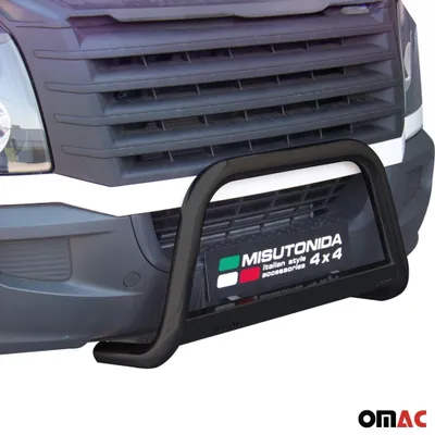 Image de Pare-buffle Avant pour VW Crafter 2011-2016 63 mm en Acier Noir