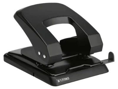 Produktbild von HP40 Locher (Metall, für 40 Blatt, mit Anschlagschiene) schwarz
