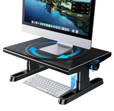 Zdjęcie produktu dla Ergonomiczna podstawa monitora z możliwością obrotu o 360 stopni - regulowana wysokość