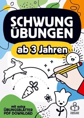Produktbild von Schwungübungen ab 3 Jahren: Das große Übungsheft mit Schwungübungen zur Konzentrations- und Feinmotorik Förderung für Kinder.