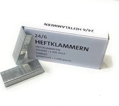 Immagine prodotto di Heftklammern 24/6 verzinkt 1.000 St./Pack.
