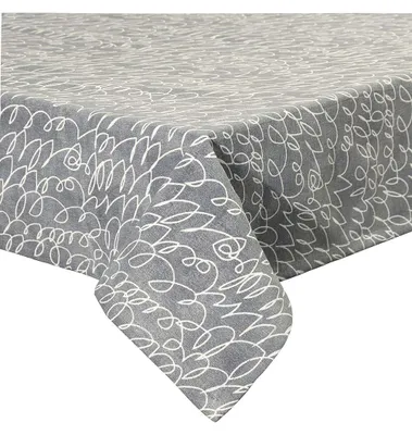Tischdecke rechteckig 140 x 240 cm, grau, recycelte Baumwolle