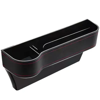 Produktbild von Car Storage Box, Autositz-Organizer mit Getränkehalter, Rutschfeste, Multifunktionale Aufbewahrungsbox für Autos Kfz, Kunstleder, Retoo