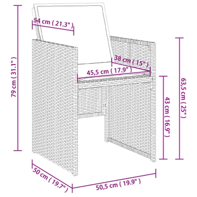 Zdjęcie produktu dla VidaXL 4007438, Żywica, Stal, Kremowy, Biały, 110 kg, 505 mm, 540 mm, 790 mm