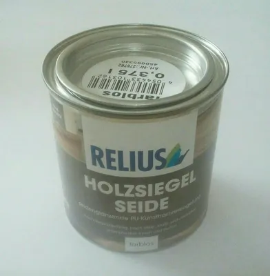 Produktbild von Relius Holzsiegel Seide farblos 0,375 Liter - Seidenglänzende PolyurethanKunstharzversiegelung