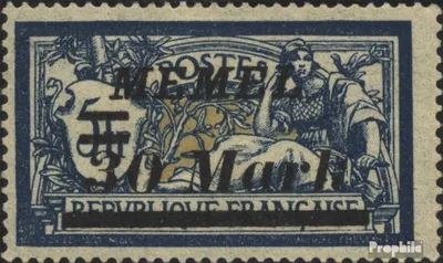 Produktbild von Briefmarken Memelgebiet 1922 Mi 96 mit Falz Aushilfsausgabe
