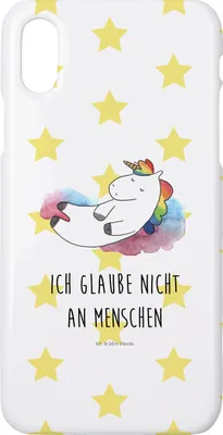 Produktbild von Mr. & Mrs. Panda Iphone 10 Handyhülle Einhorn Wolke 7 - Weiß - Geschenk, Realität, Unicorn, Cover, Handy, Lustig, X, Einhörner, Handycover