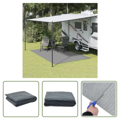 Produktbild von The Living Store Campingteppich Anthrazit 4x2,5 m