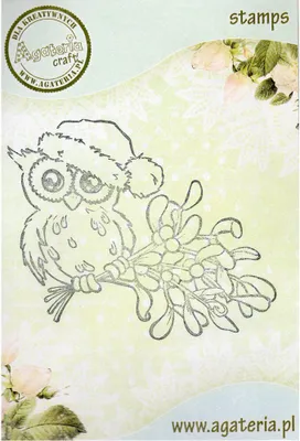 Image de Tampon - Hibou sur le gui - Agateria