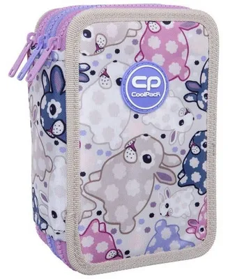 Zdjęcie produktu dla Piórnik 3-komorowy z wyposażeniem Coolpack Jumper 3 White Bunny
