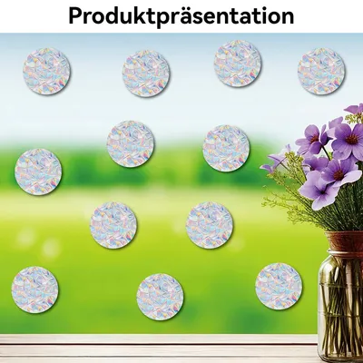 Produktbild von 39 pcs Prism-Fenster-Abziehbilder PVC Anti-Kollisions-Aufkleber Vogelschutz Regenbogen Fensterfolie,für Stoppt Vögel Türfenster Esszimmer Schlafzimmer