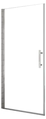 Produktbild von AICA Drehtür 80x180cm Nischentür Schwenktür 5mm NANO ESG-glas，beidseitig montierbar，Komplett Chrom-Optik，mit Griff，Dusche Duschabtrennung