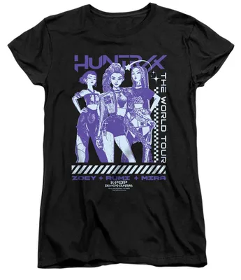 Imagen del producto de Camiseta para mujer de la colección "K-Pop Demon Hunters", diseño "Huntrix World Tour", modelo TV42486 (talla M), color