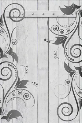 Produktbild von Wallario selbstklebendes Poster - Graue Holztür mit Schnörkelmuster, Größe: 100 x 150 cm