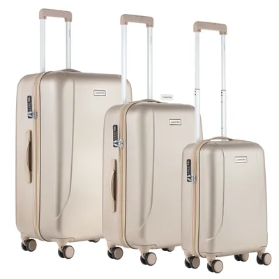 Productafbeelding van CarryOn Skyhopper Kofferset 3-delig – Harde koffers met TSA-slot - Champagne