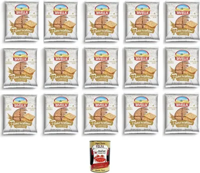 Produktbild von Divella Pancrostino al Grano Duro Pancrostini aus Hartweizen 15x 250gr + Italian Gourmet polpa 400g